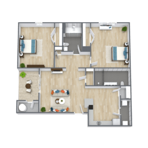 Two Bedroom Floor Plan
